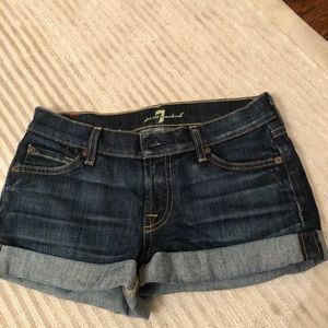 7 for all mankind denim shorts size 24